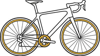Vector drawing of a road bicycle